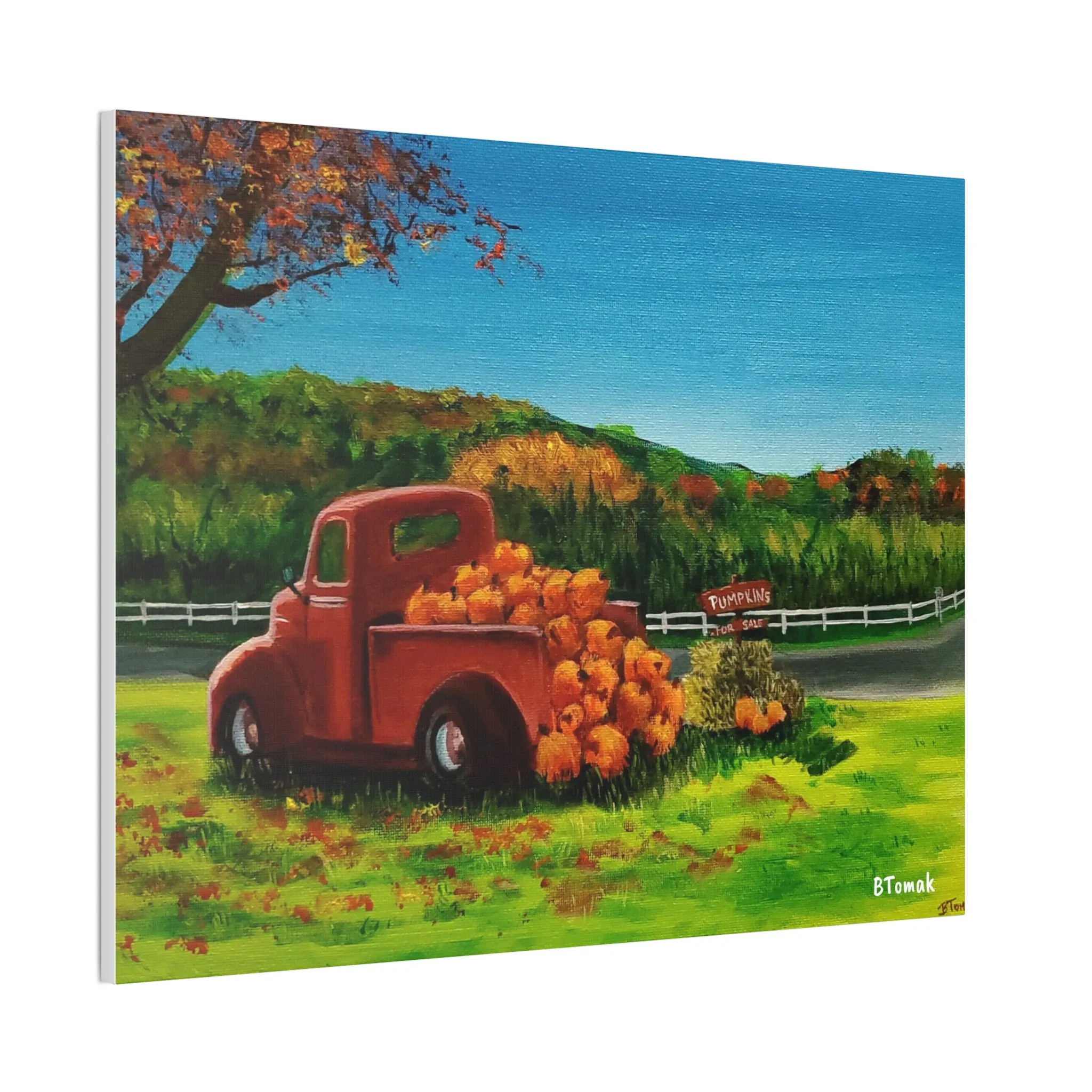 Pumpkins for Sale Canvas Stretched