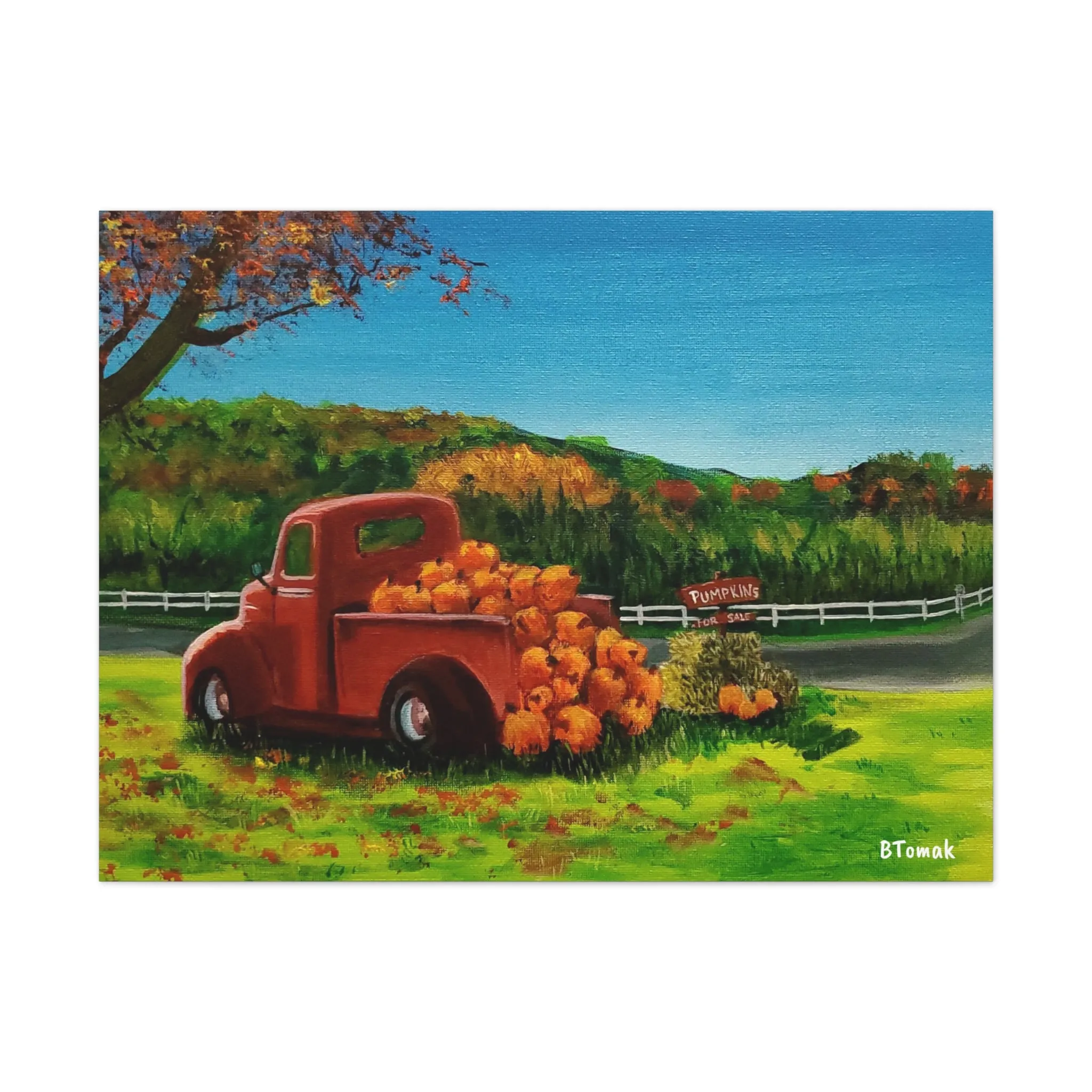 Pumpkins for Sale Canvas Stretched