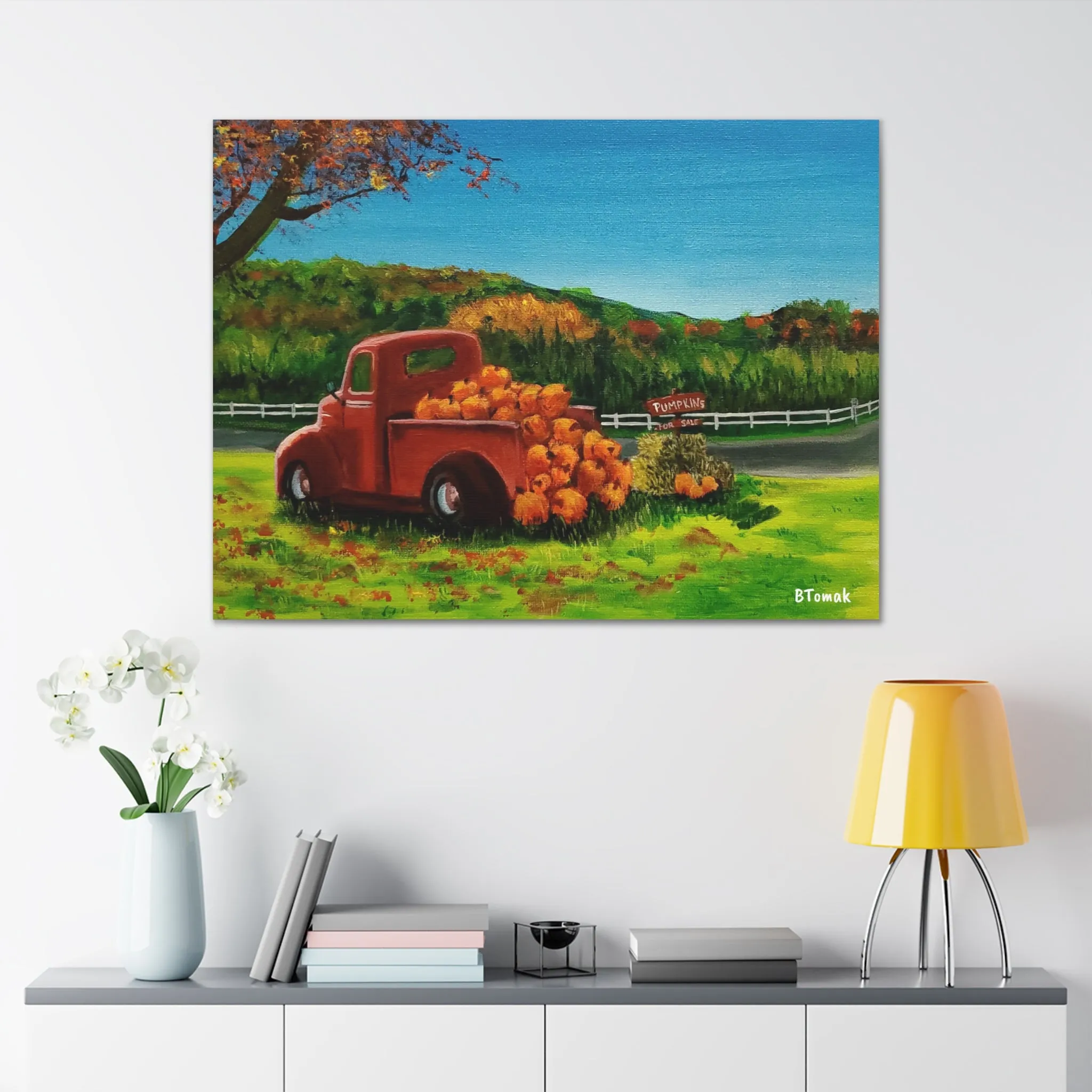 Pumpkins for Sale Canvas Stretched