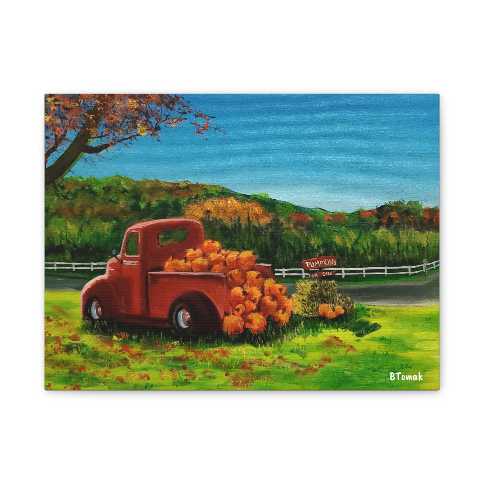 Pumpkins for Sale Canvas Stretched