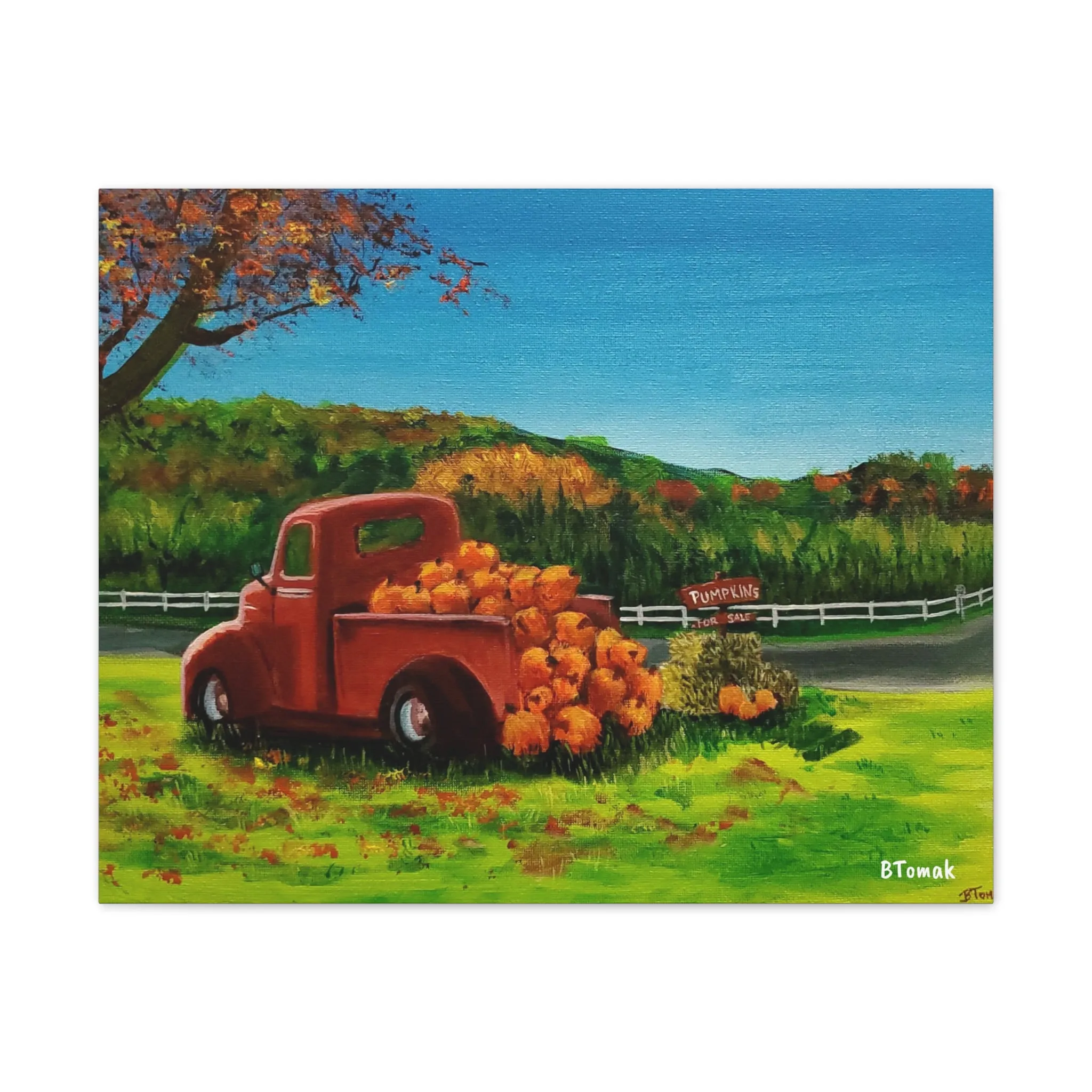 Pumpkins for Sale Canvas Stretched