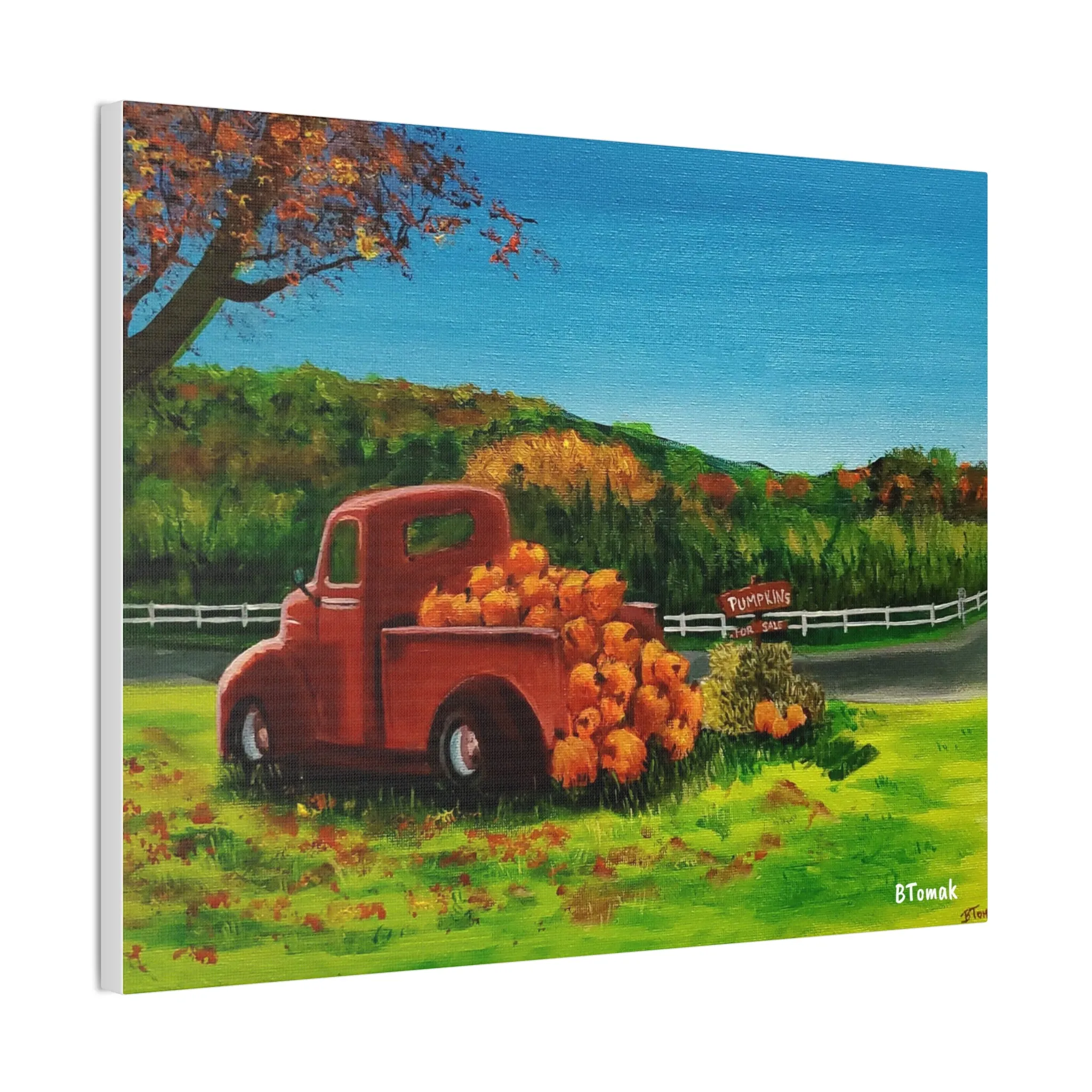 Pumpkins for Sale Canvas Stretched
