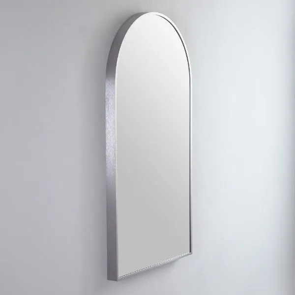 Remer Modern Arch 500mm Mirror Brushed Nickel Frame