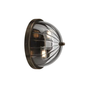 Ribbed Glass Wall Light Grafton