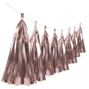 Rose Gold Foil Tassel Garland 6m Each