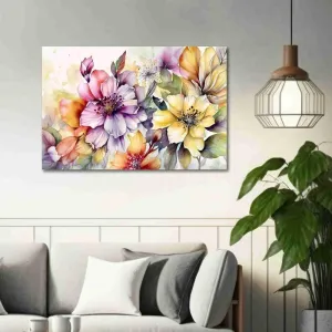 SAF paintings Unframed Rolled Art Print||Abstract Floral Art Canvas Wall Art Print for Home Décor And Office||Unframed canvas Painting For Wall decor||Home wall and Office Interior CR-135