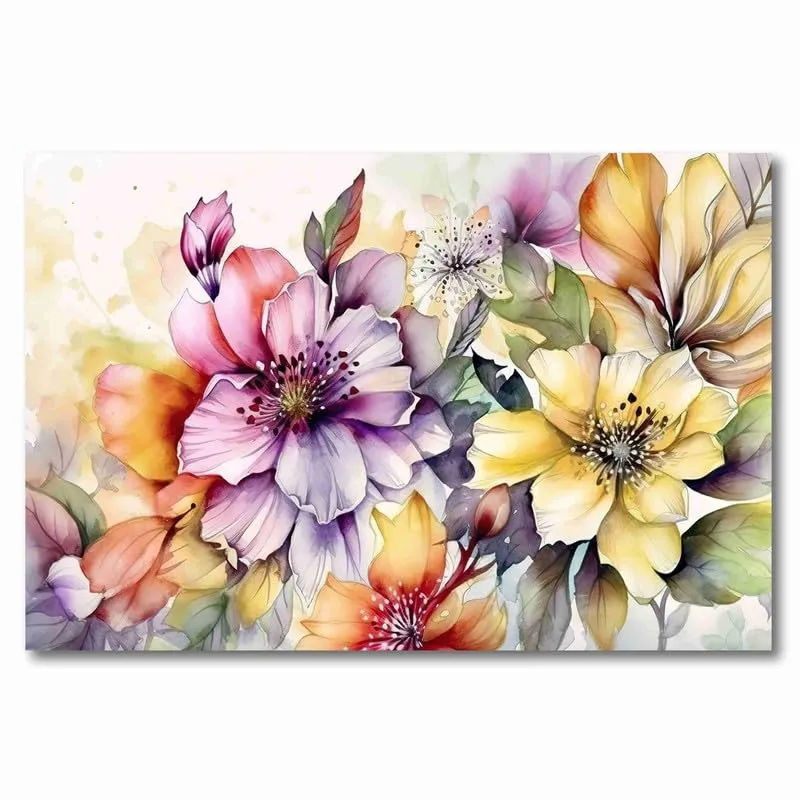 SAF paintings Unframed Rolled Art Print||Abstract Floral Art Canvas Wall Art Print for Home Décor And Office||Unframed canvas Painting For Wall decor||Home wall and Office Interior CR-135