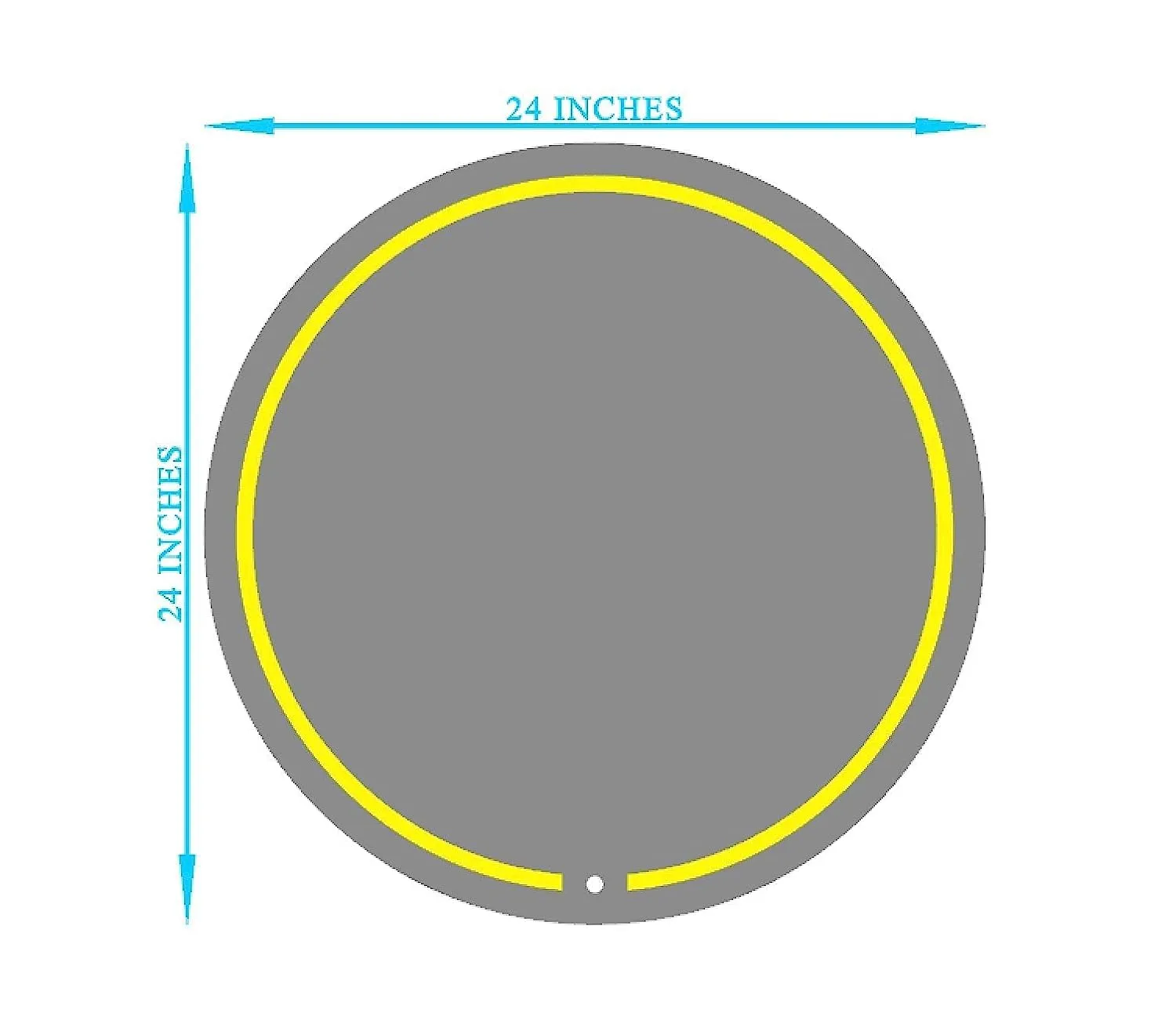 SAHAJ PLASTO NEVEX Round Wall Mounting Led Mirror with Bathroom,Light Mirror for Wash Besin,Size 24X24 inch|Mirror with Light 3 Tone (Cool White, Natural White, Warm White).