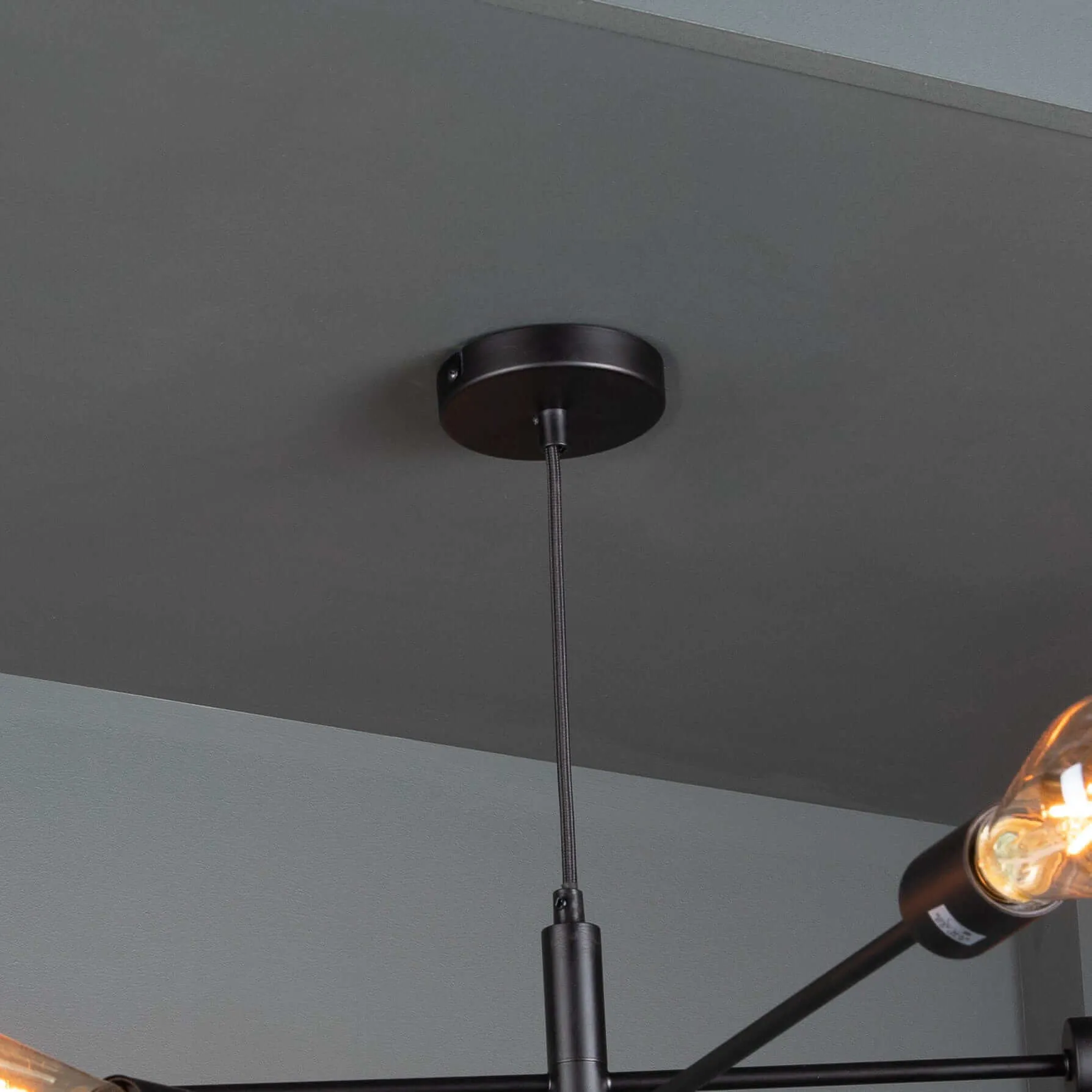 Seville 6 Light Matt Black Ceiling Pendant Ceiling Light