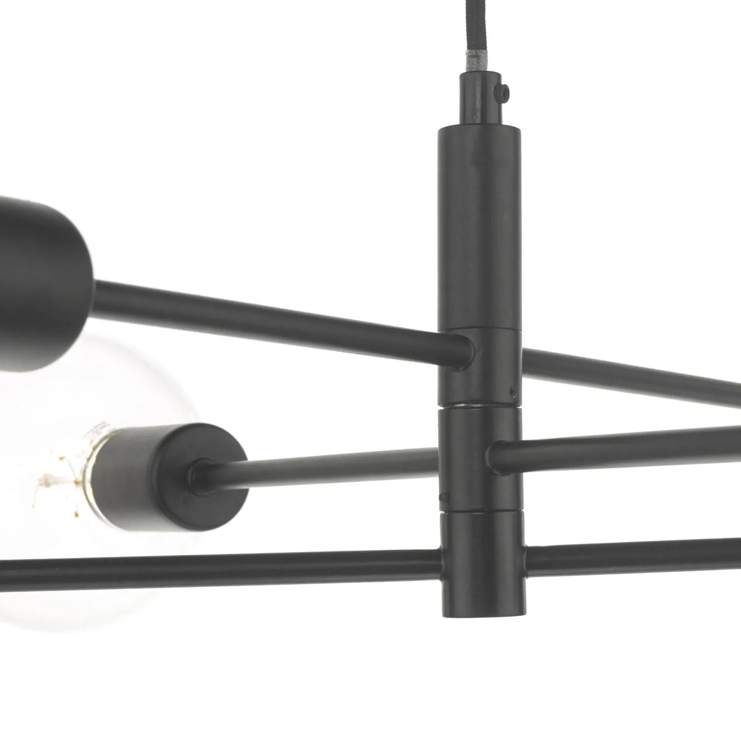 Seville 6 Light Matt Black Ceiling Pendant Ceiling Light