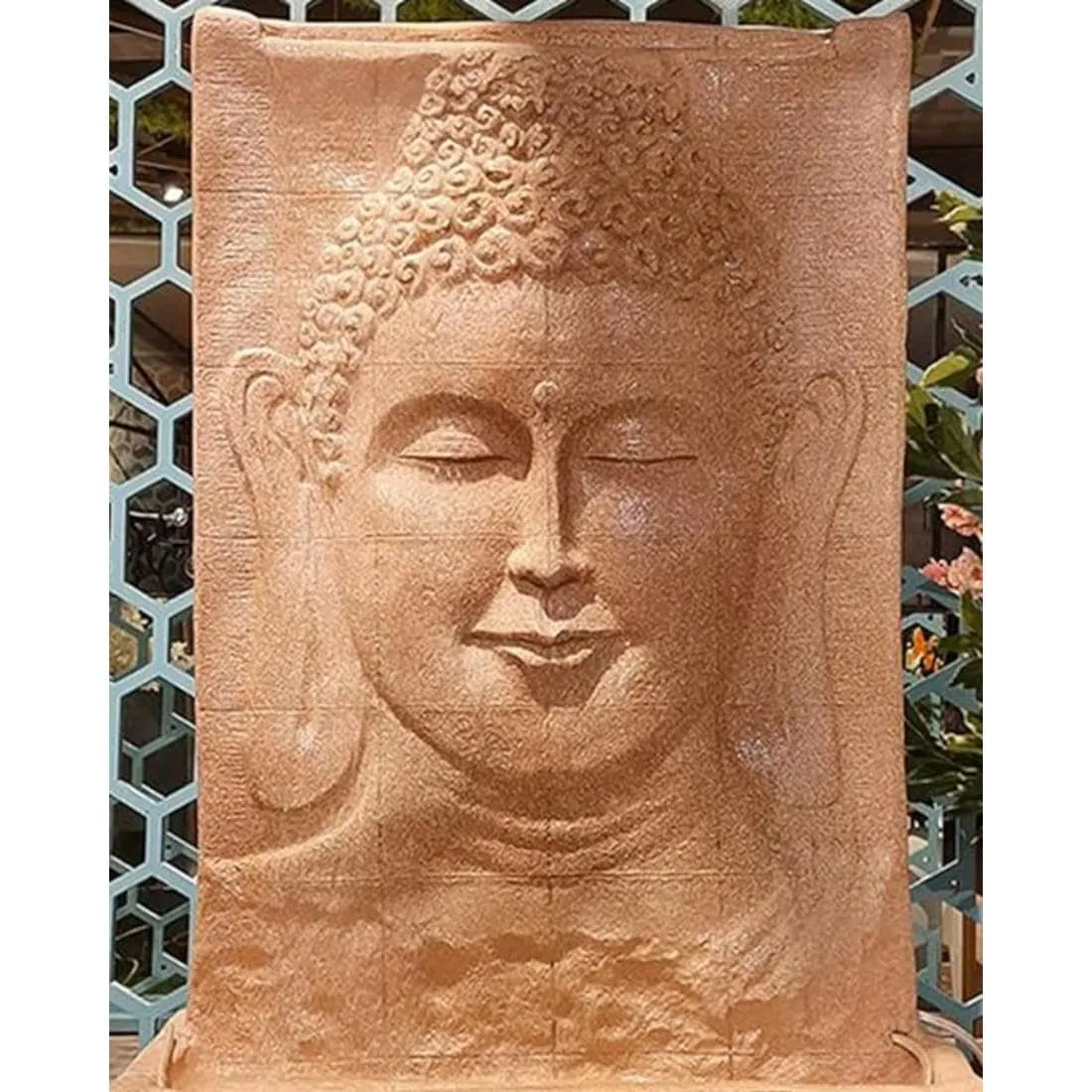 Shawshank Water Fountain Wall Buddha Water Fountain Indoor Outdoor Fountain for Home Office Living Room Dcor with LED Lights and Water Set