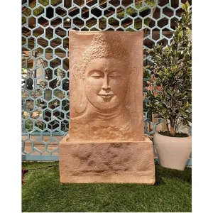 Shawshank Water Fountain Wall Buddha Water Fountain Indoor Outdoor Fountain for Home Office Living Room Dcor with LED Lights and Water Set