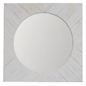 Soft & Feminine Cambridge Shabby Chic White Wash Textured Mirror