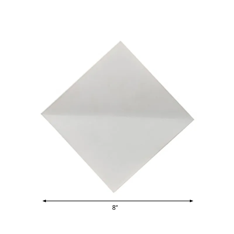 Stylish Curved Wall Sconce with Acrylic Squared Shade: Warm/White LED Bedroom Lamp