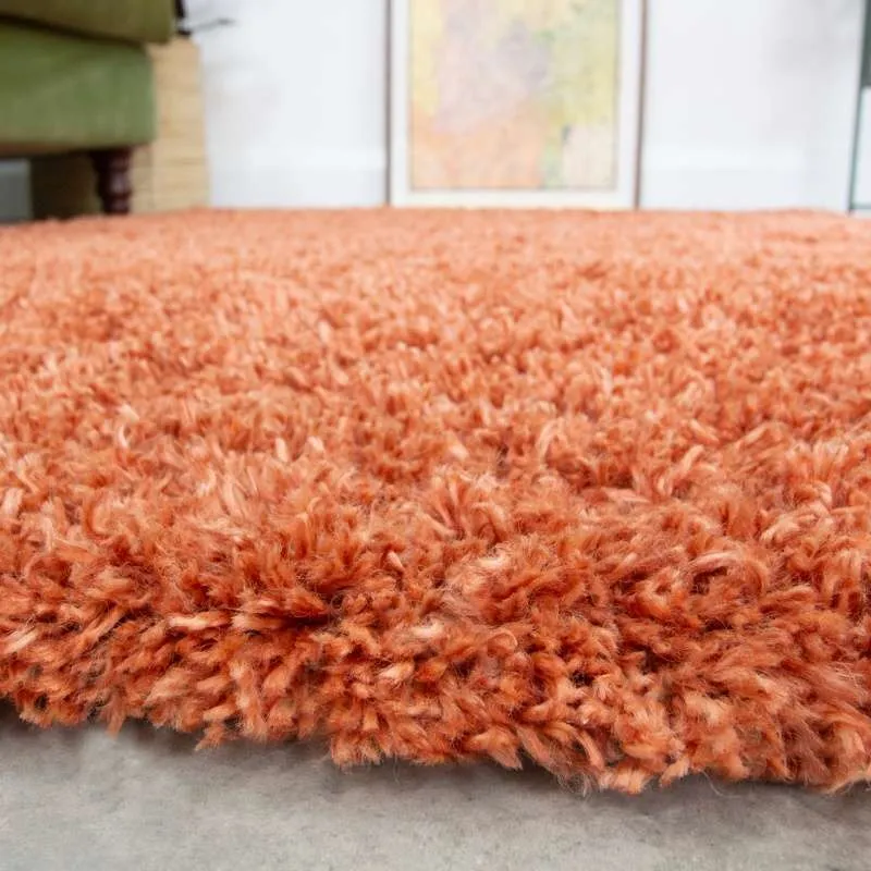 Super Soft Luxury Terracotta Shaggy Rug