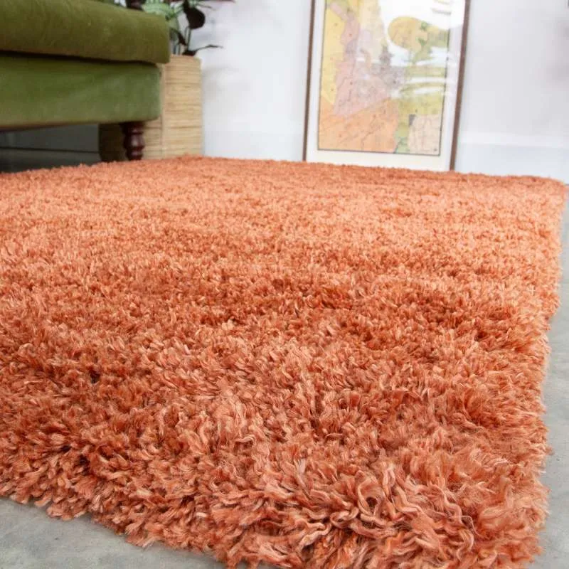 Super Soft Luxury Terracotta Shaggy Rug