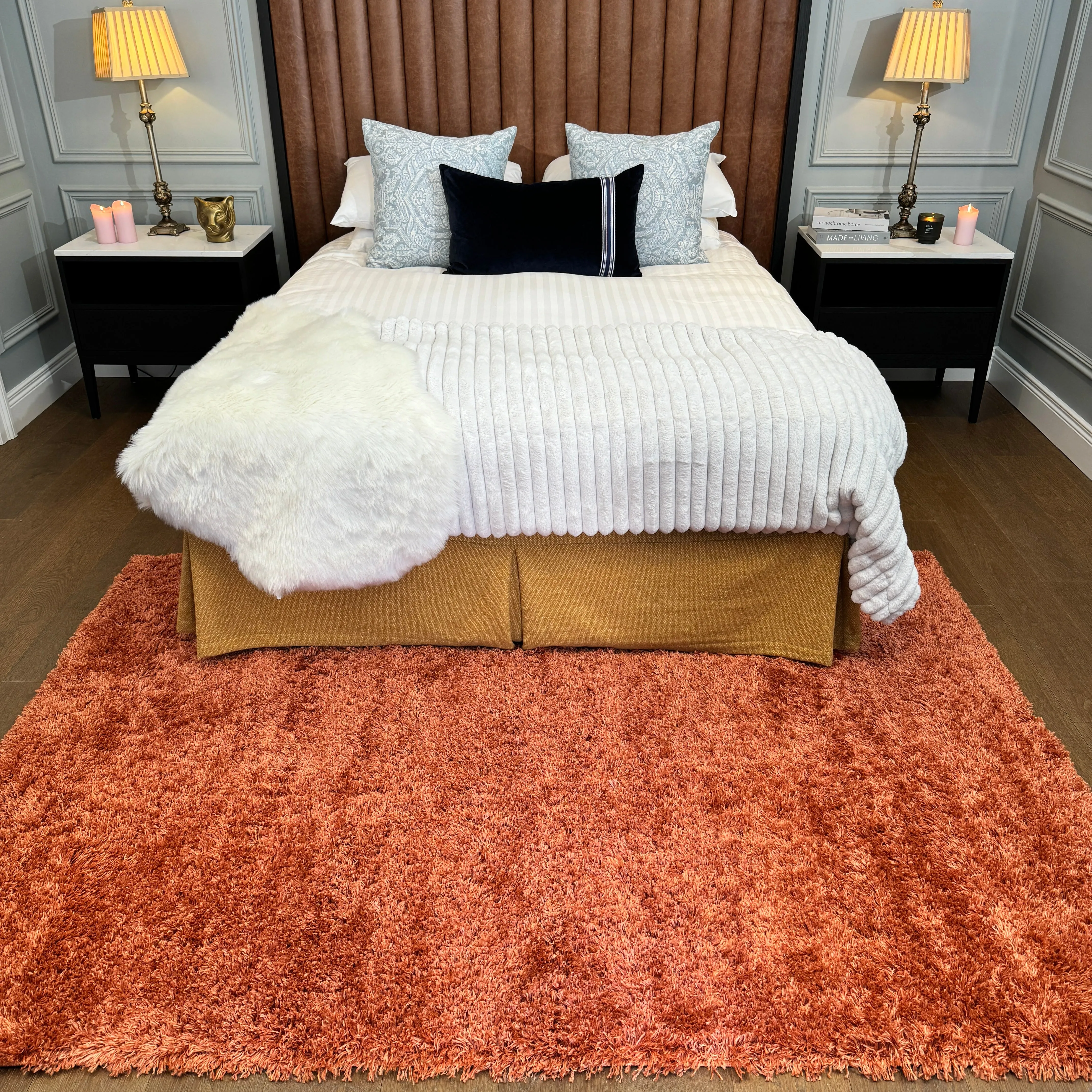 Super Soft Luxury Terracotta Shaggy Rug
