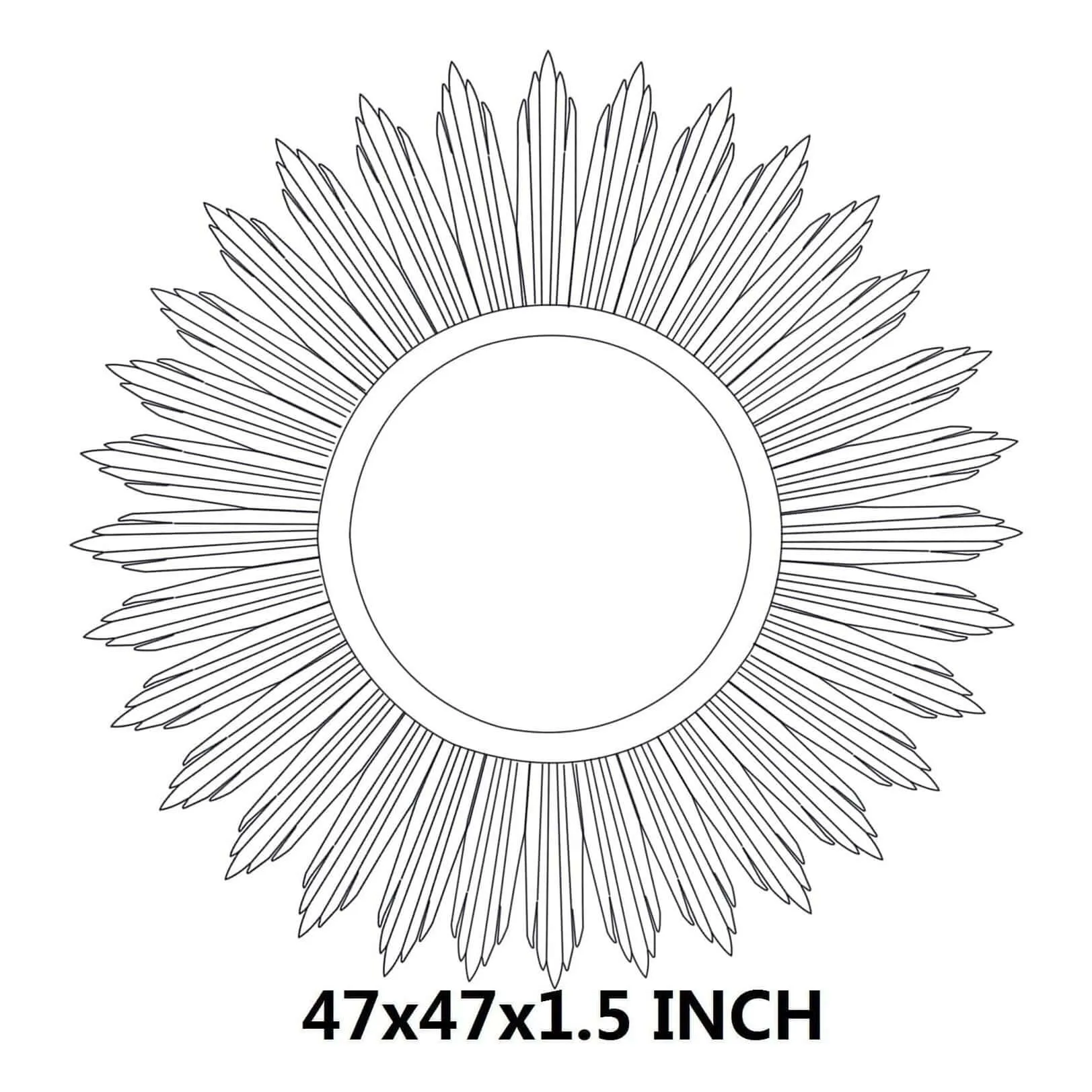 Surya Altair 47-inch Round Starbust Wall Mirror