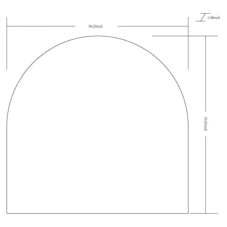 SURYA - Aranya Metallic-Silver Aluminum Frame Arched Mirror