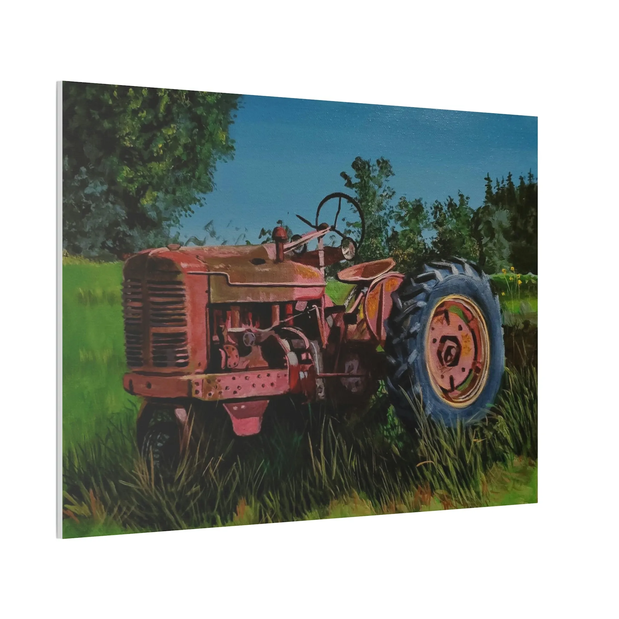 Tractor Canvas Stretched