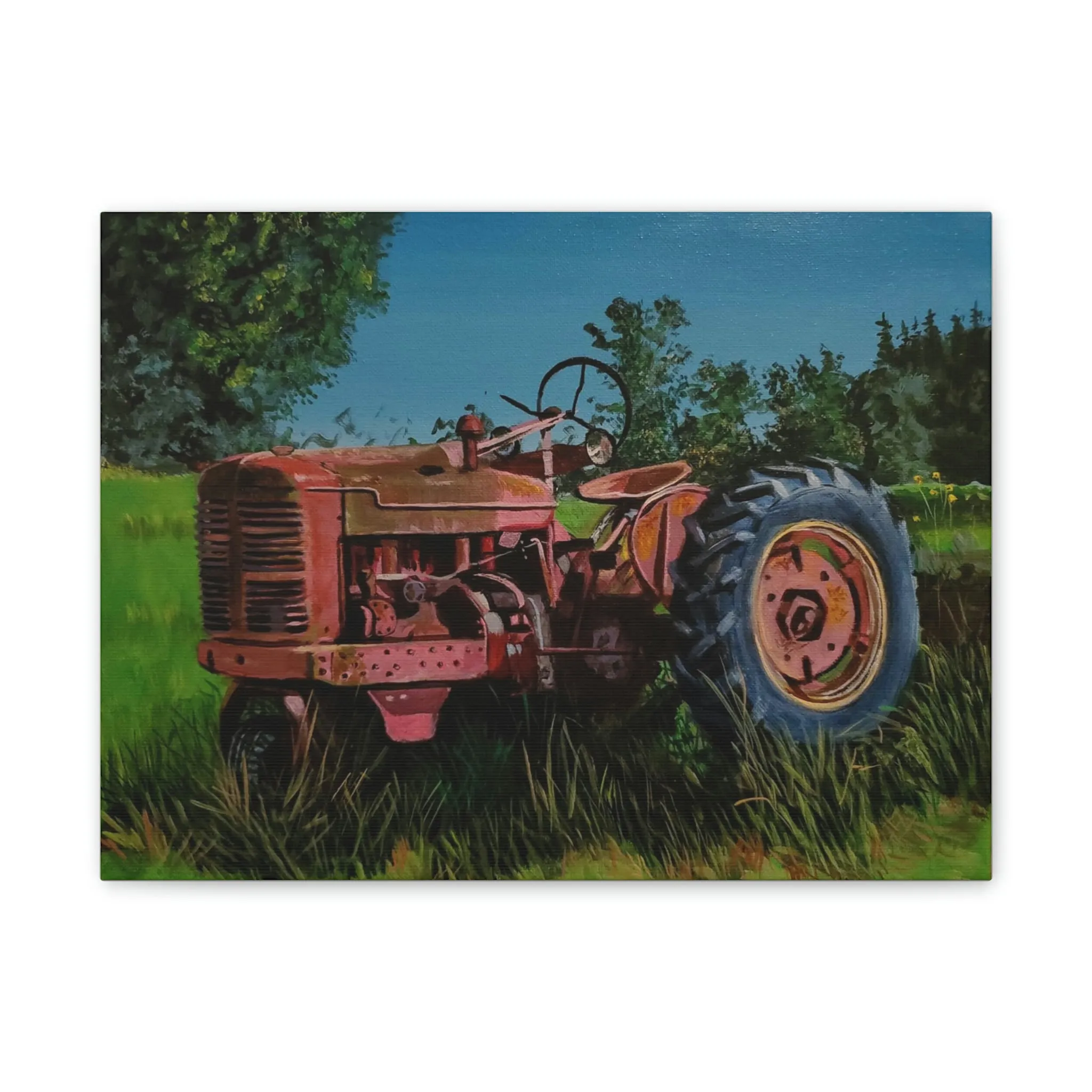 Tractor Canvas Stretched