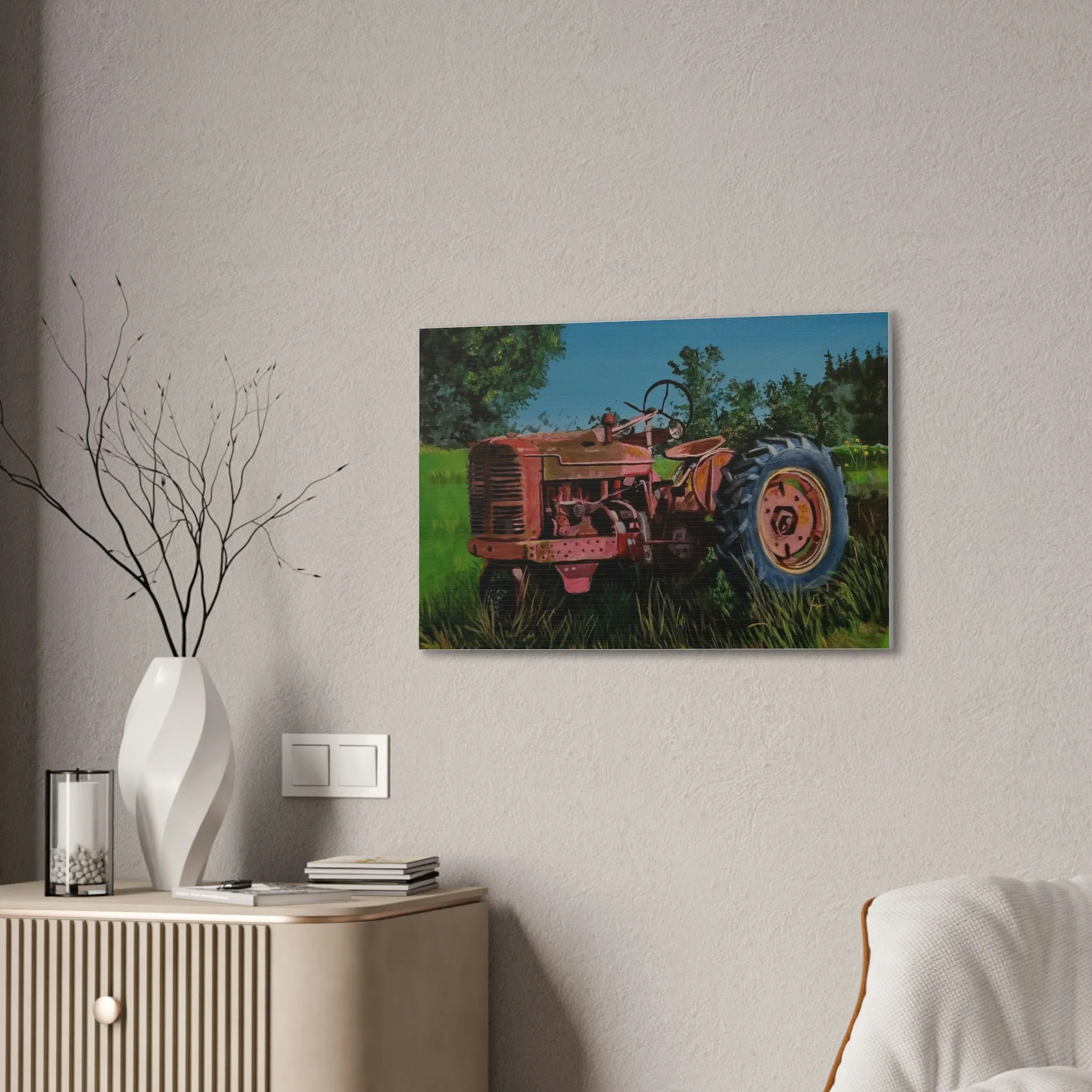Tractor Canvas Stretched