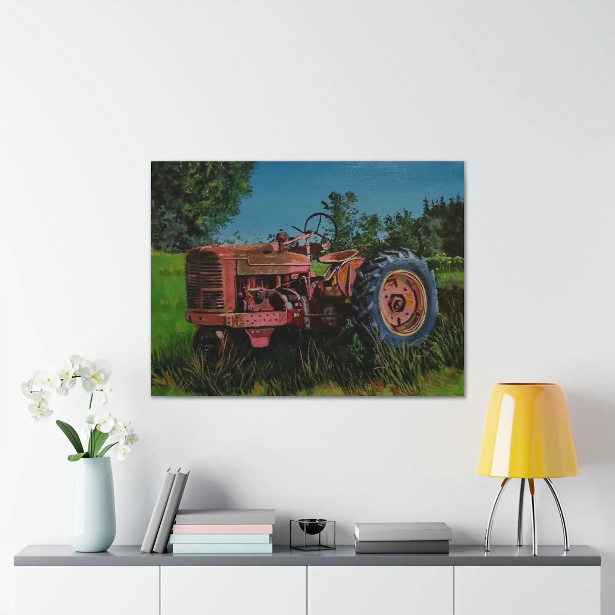 Tractor Canvas Stretched
