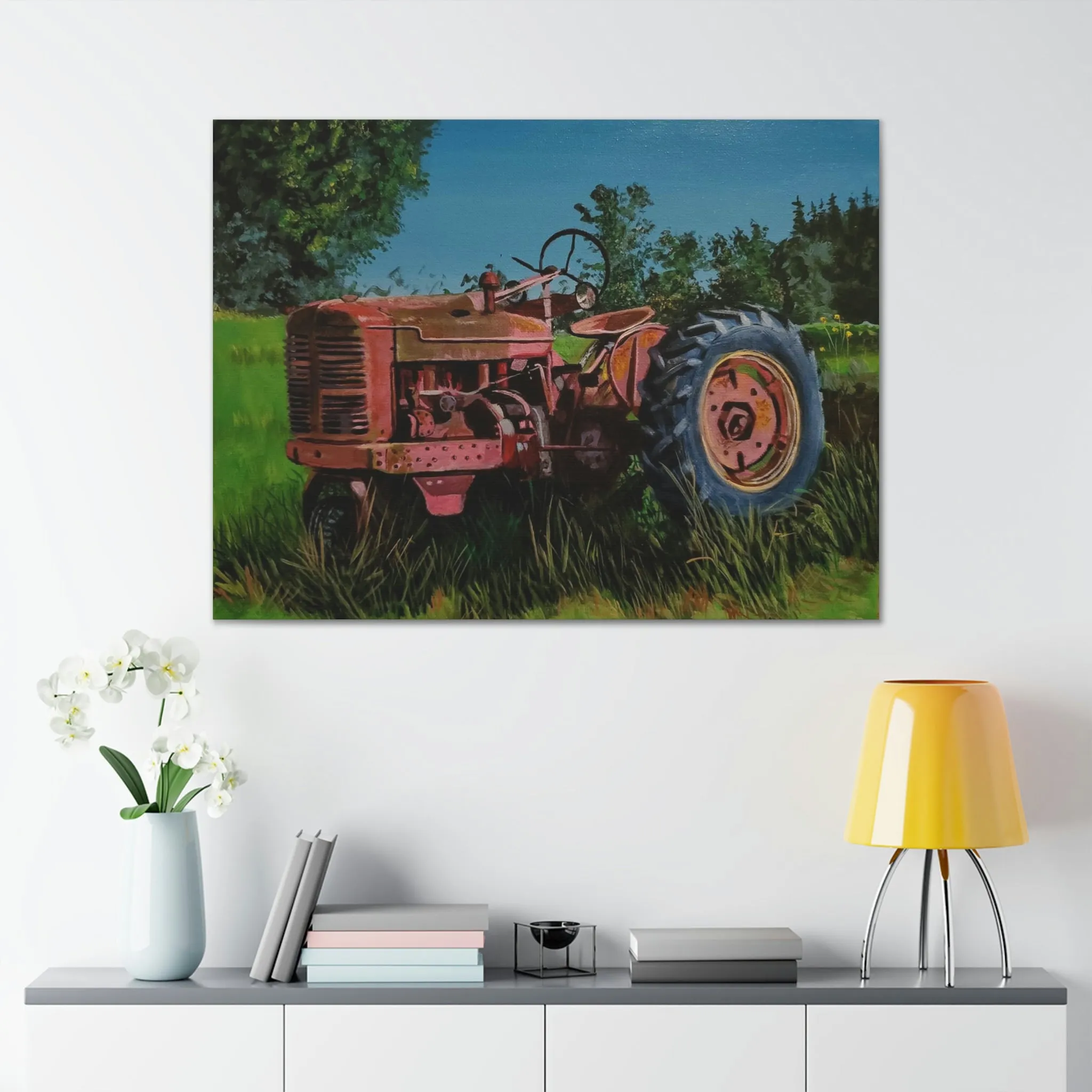 Tractor Canvas Stretched