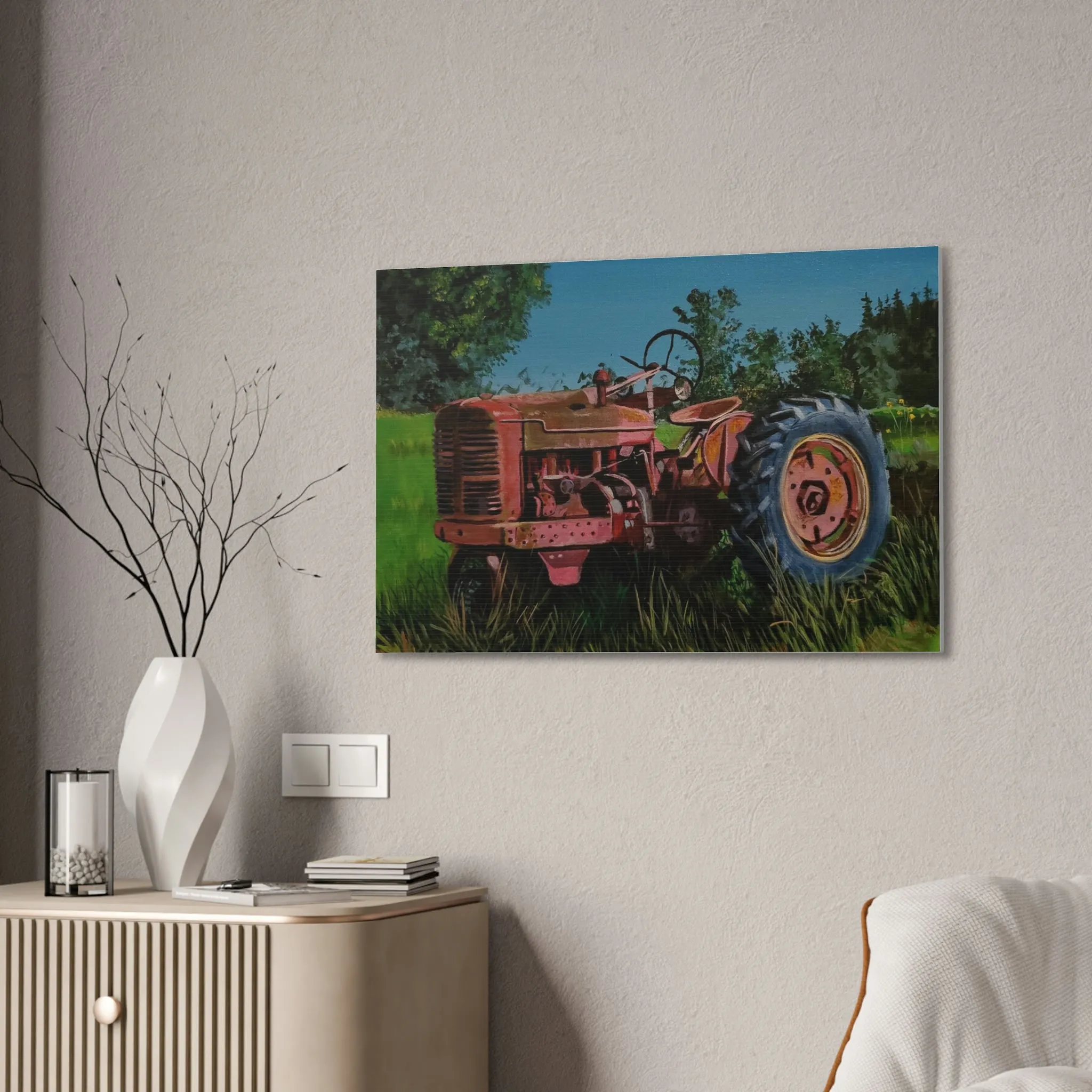 Tractor Canvas Stretched