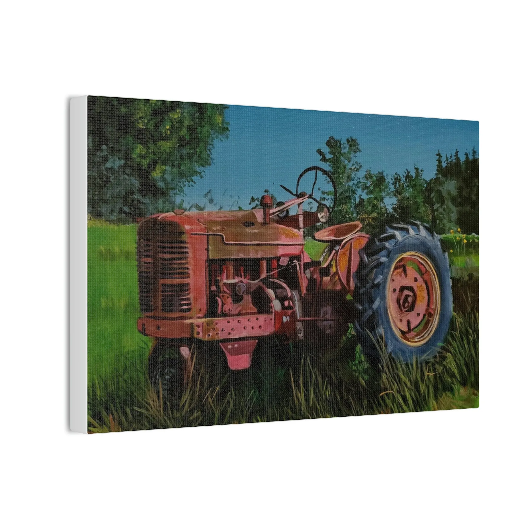 Tractor Canvas Stretched