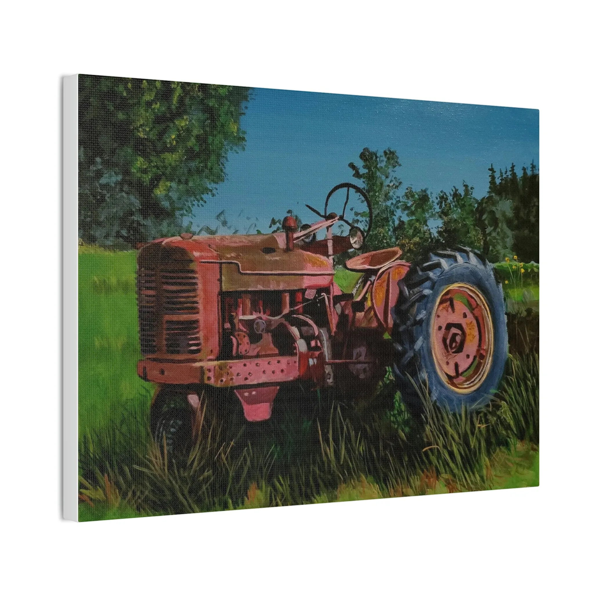 Tractor Canvas Stretched
