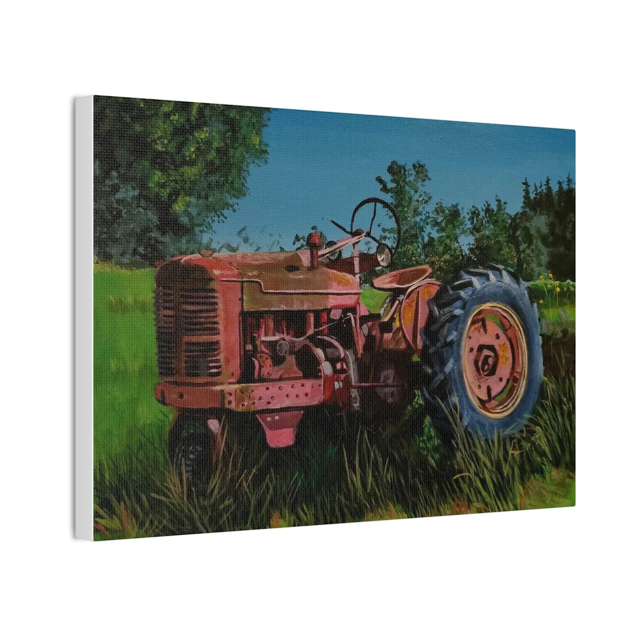 Tractor Canvas Stretched