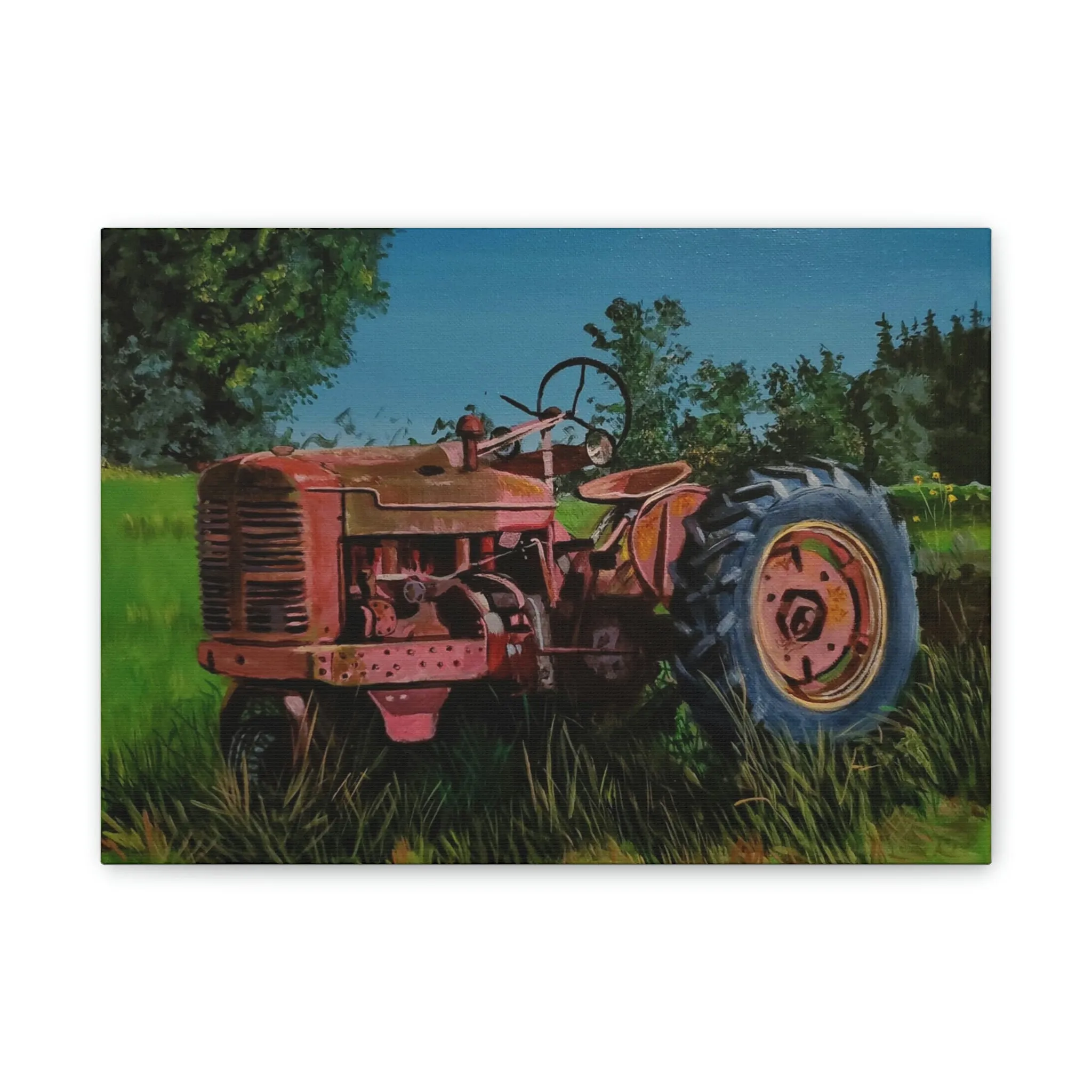 Tractor Canvas Stretched