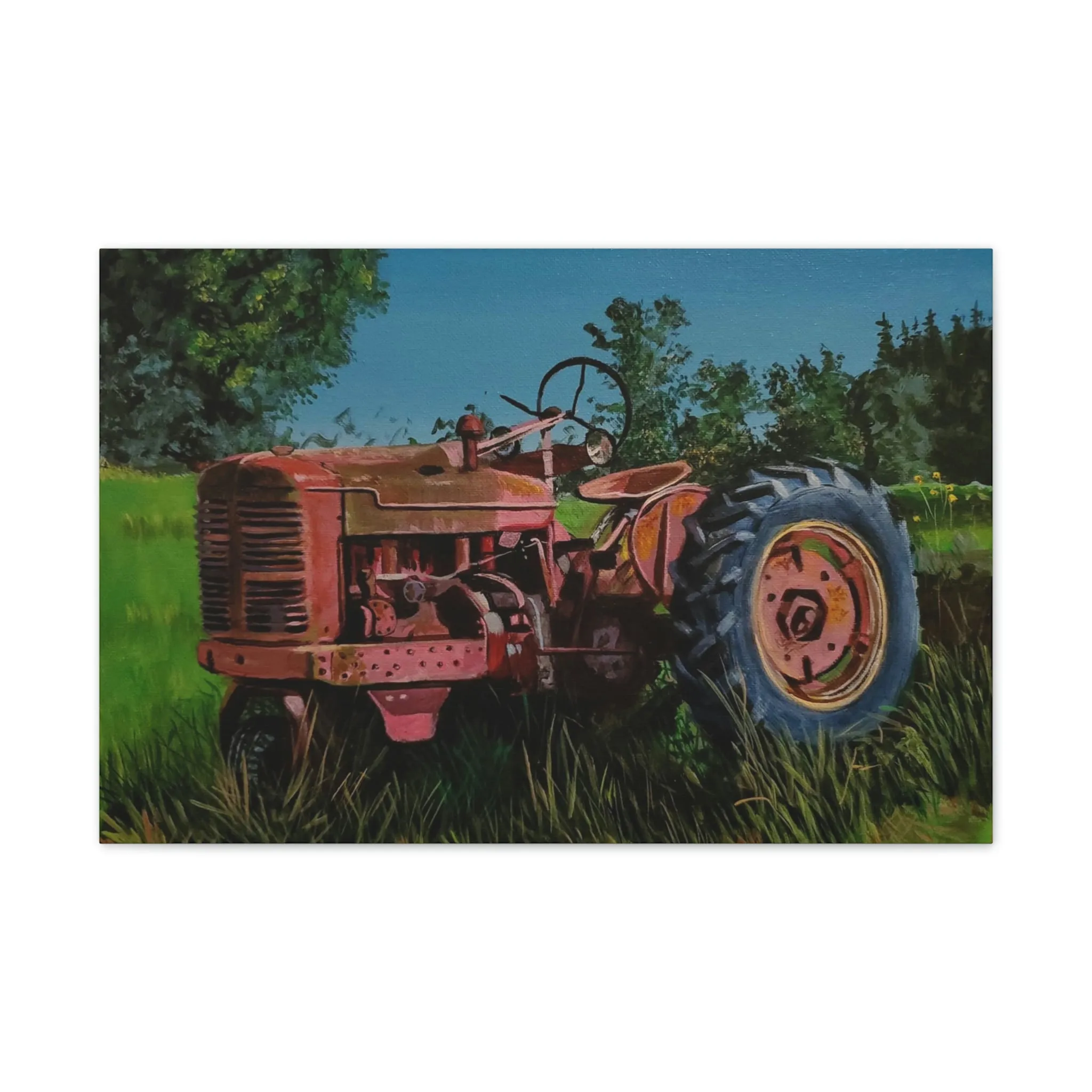 Tractor Canvas Stretched