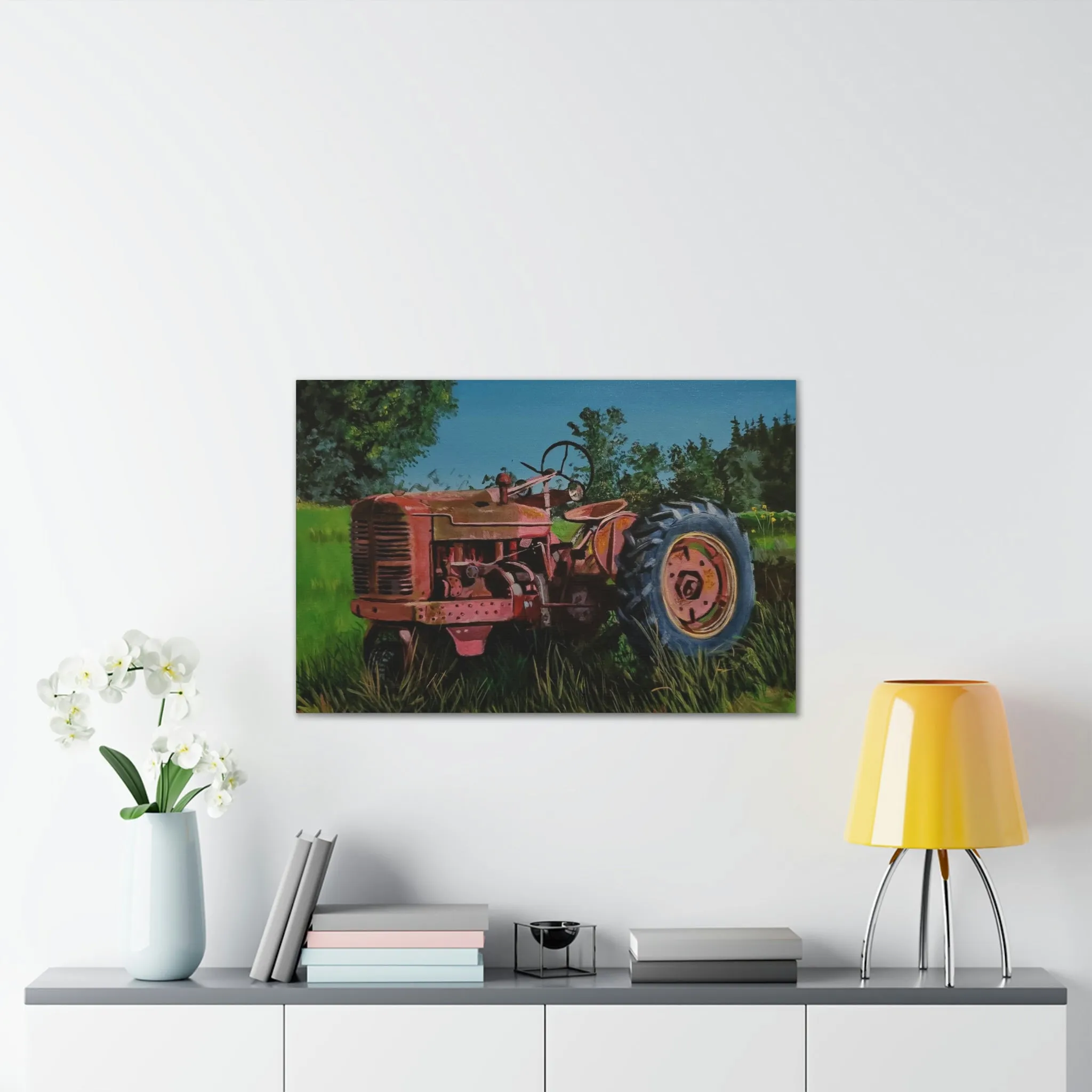 Tractor Canvas Stretched