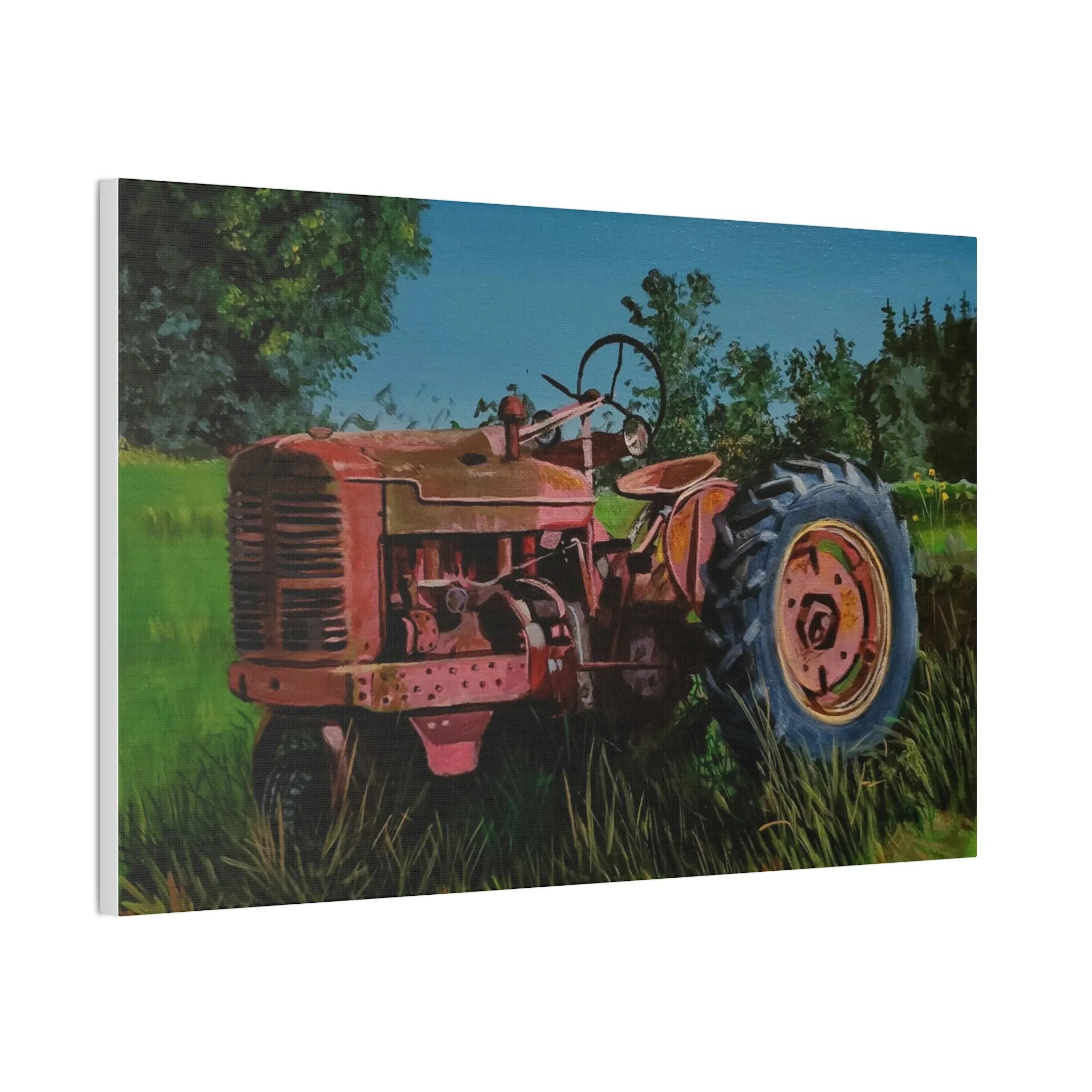 Tractor Canvas Stretched