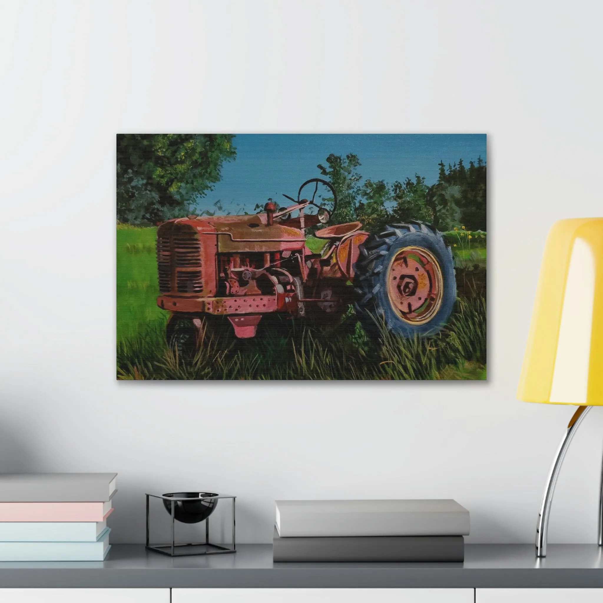 Tractor Canvas Stretched