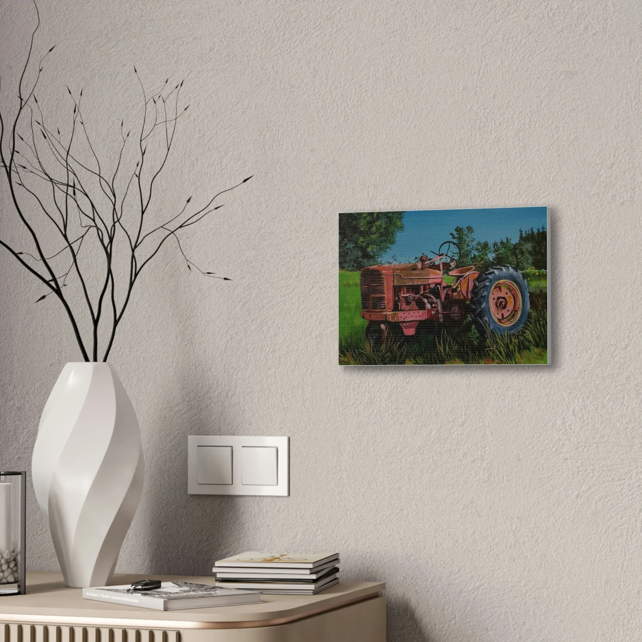 Tractor Canvas Stretched