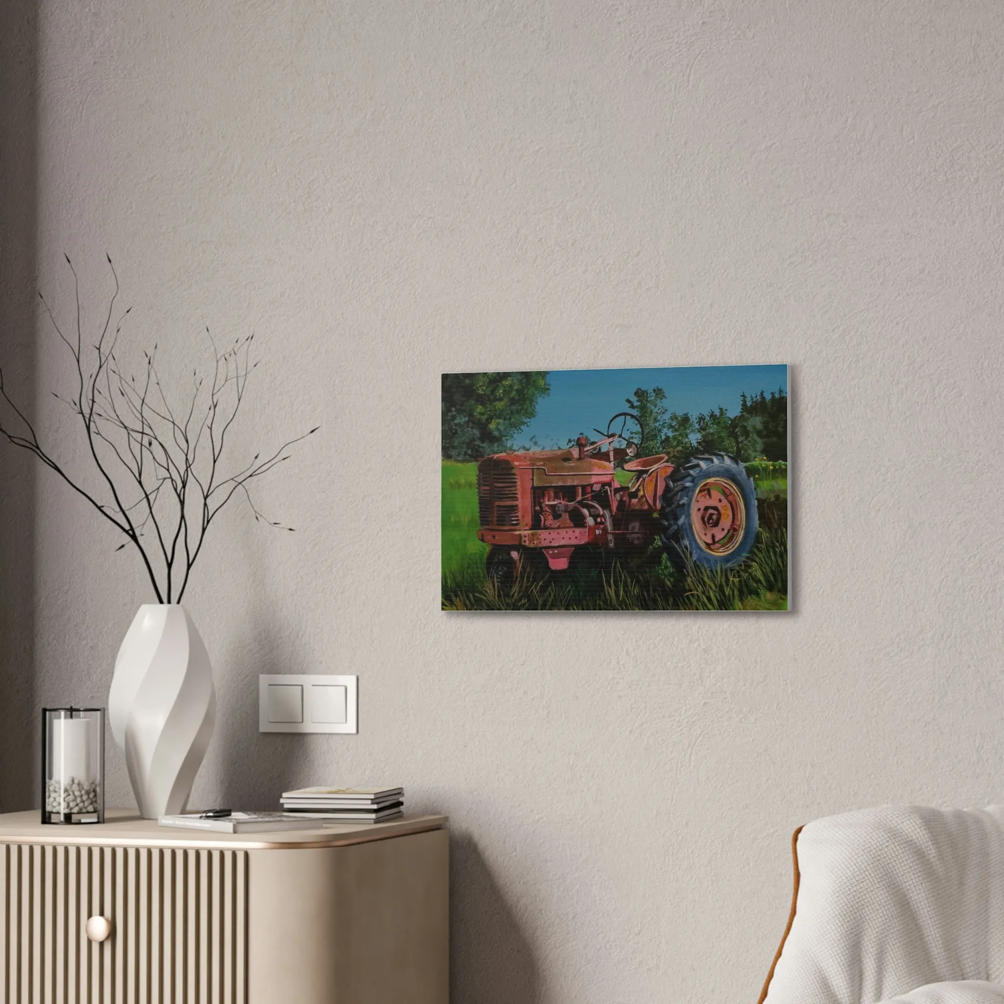 Tractor Canvas Stretched