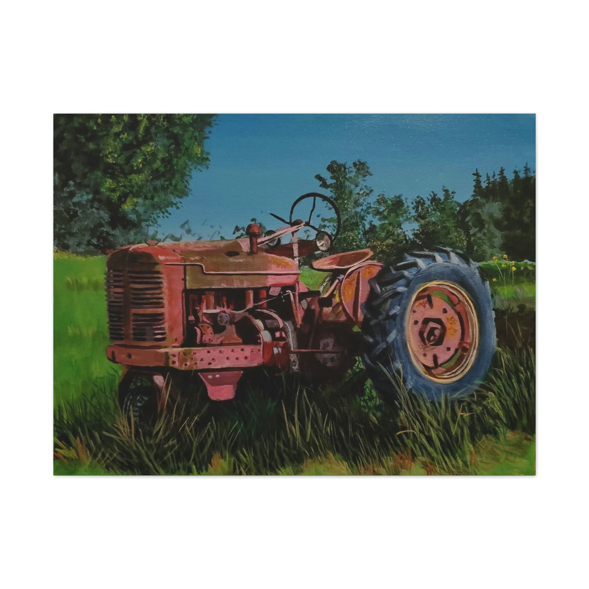 Tractor Canvas Stretched