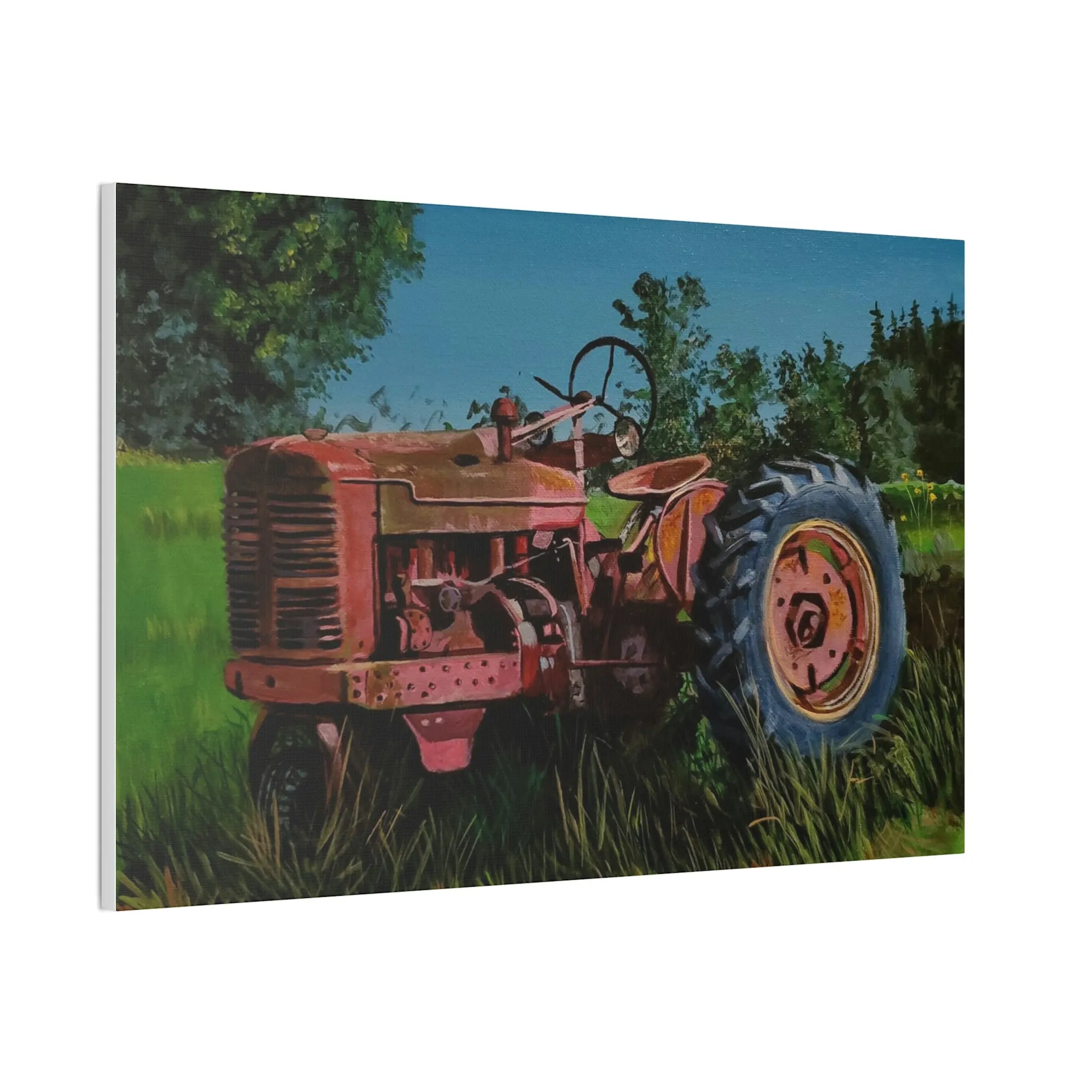 Tractor Canvas Stretched
