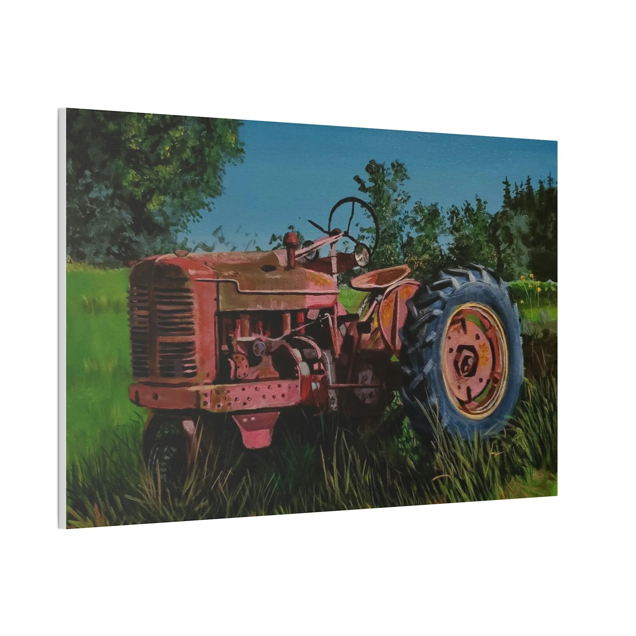 Tractor Canvas Stretched