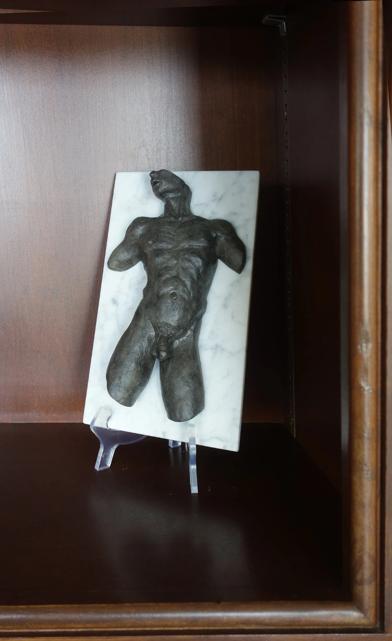 Valentine Male Nude Torso Bronze Wall Hanging Art