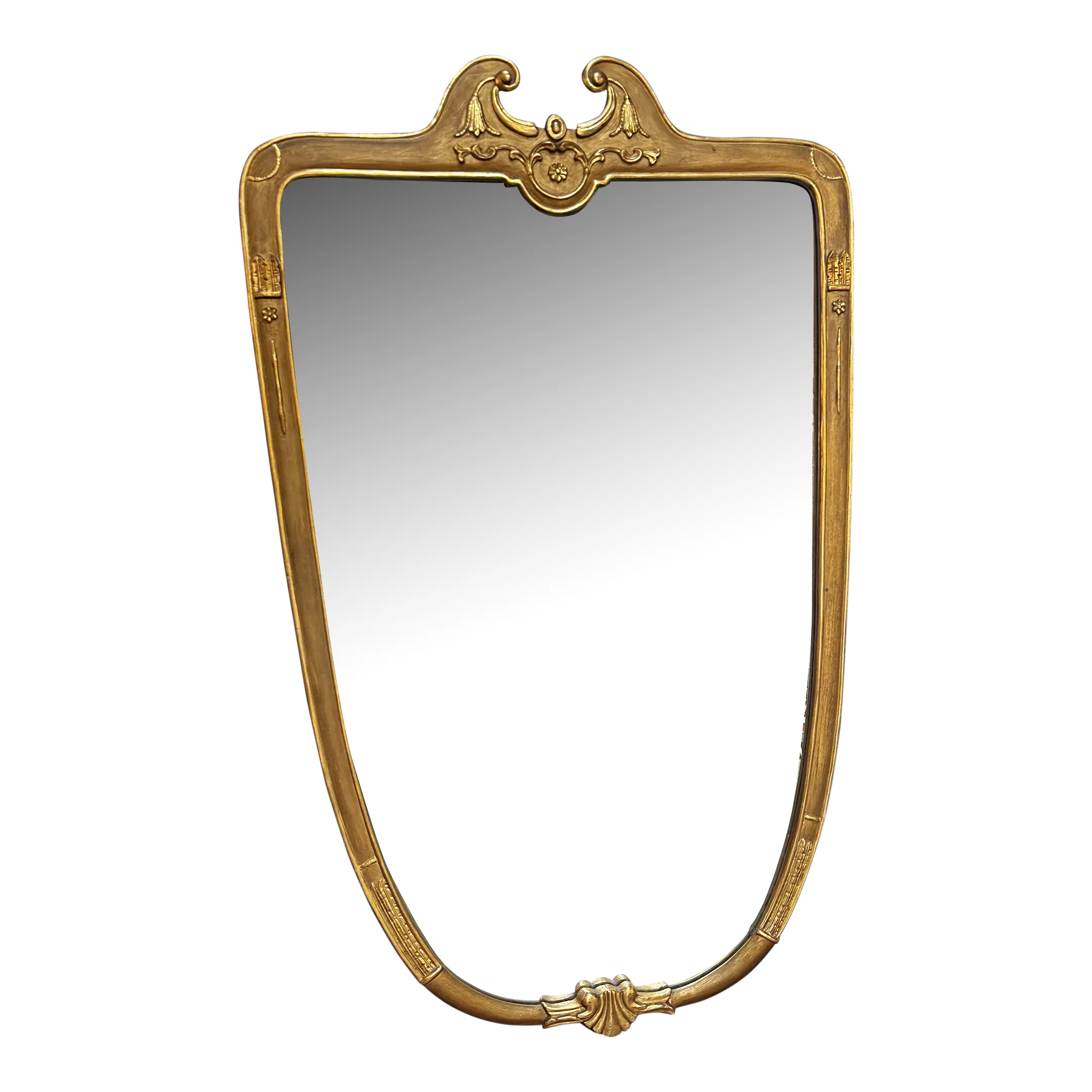 Venetian Gold Leaf Oversize Italian Mirror 1950s