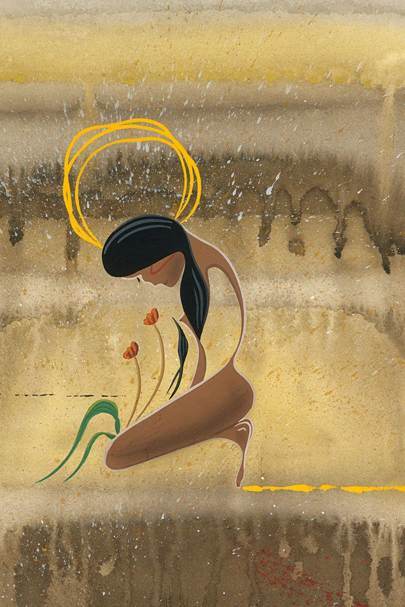 Wall Art -  Homage to a Flower by Indigenous Artist Rick Beaver