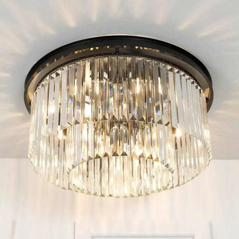 Washington Flush Ceiling Light - Black