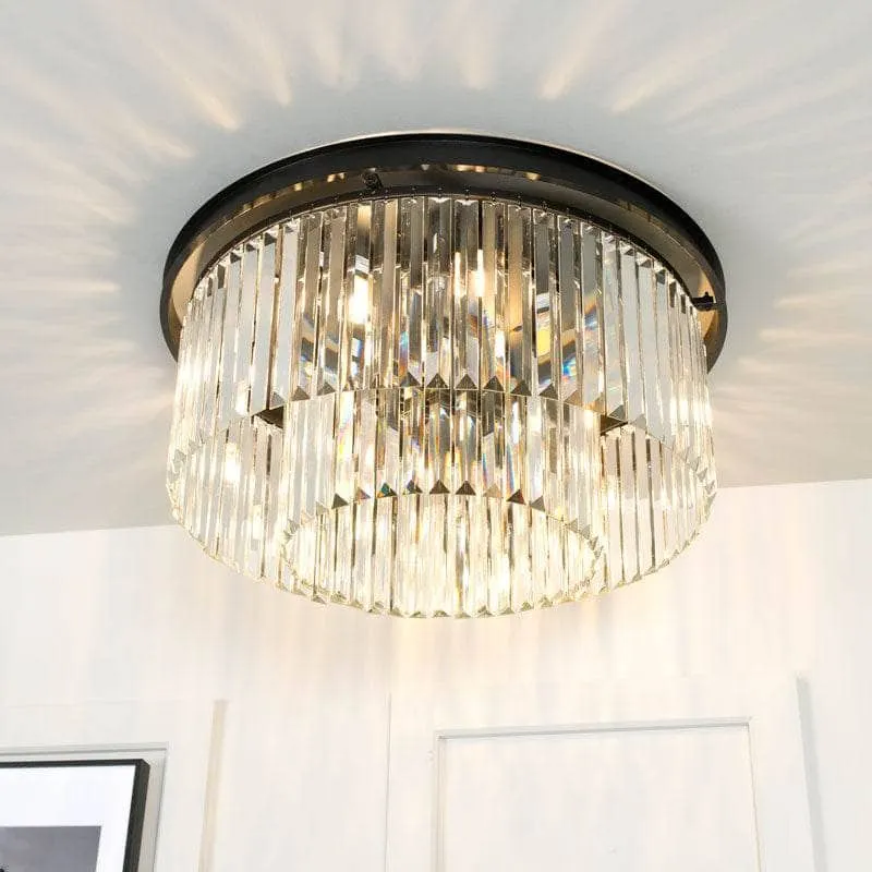 Washington Flush Ceiling Light - Black