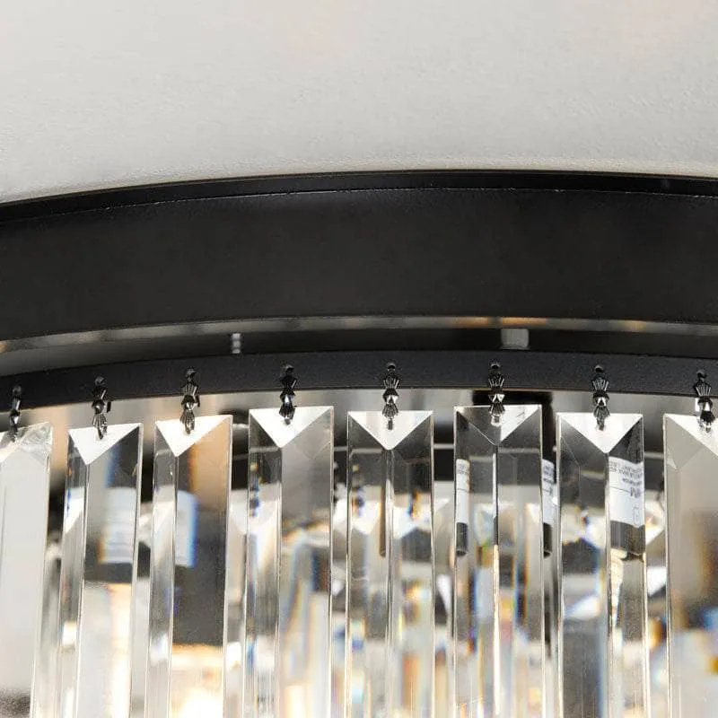 Washington Flush Ceiling Light - Black