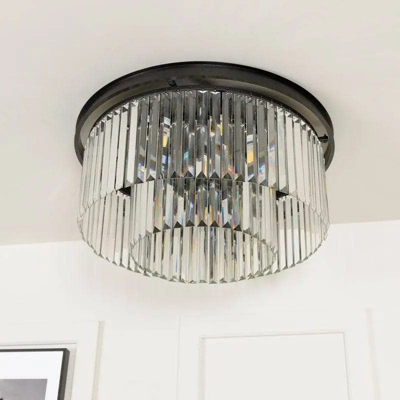 Washington Flush Ceiling Light - Black