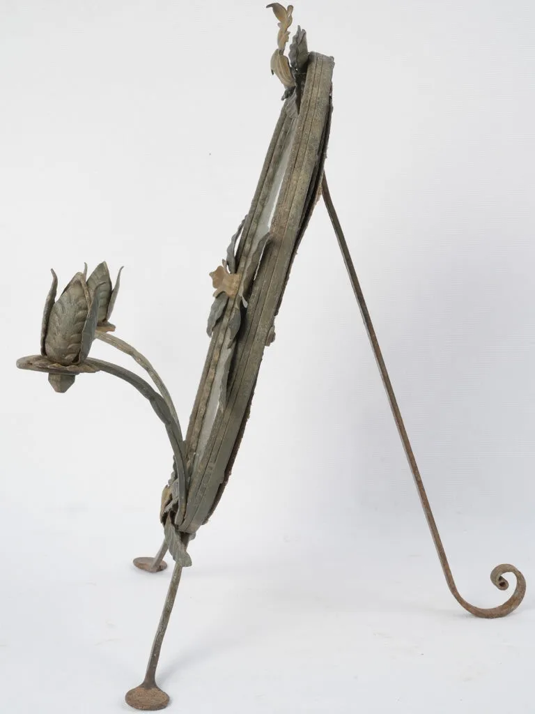 Wrought iron vanity mirror w/ candles